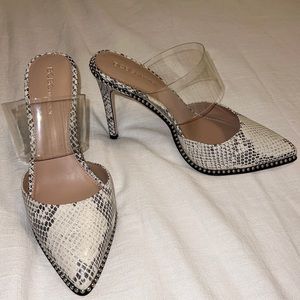 Snakeskin 4 inch Leather Heels